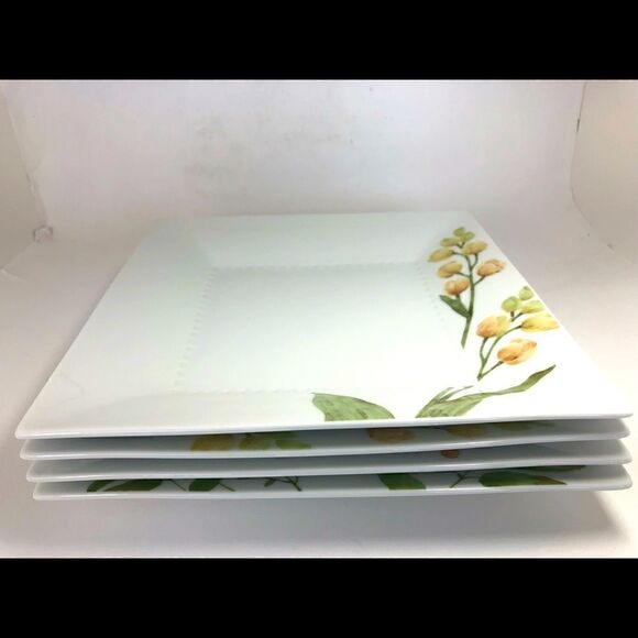 Set of (2) - NORITAKE AZUMA NO MICHI FLORAL № 1654 Square Plate - Picture 8 of 12